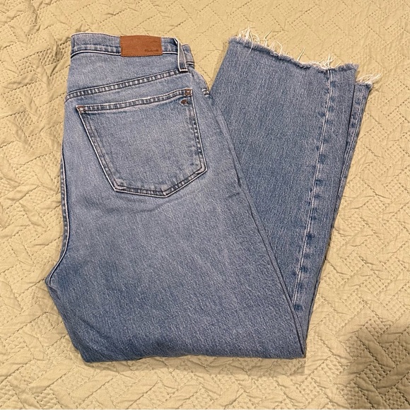 Madewell Perfect Vintage Wide Leg Crop Blue Jeans size 29 - Picture 1 of 6